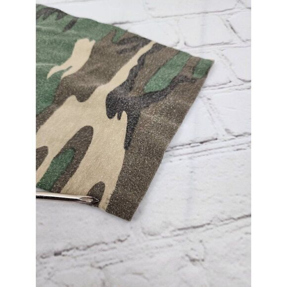 ULTRA RARE Kiss Band T Shirt Raglan Baseball 1990 CAMO Hot In The Shade VINTAGE - Picture 4 of 9